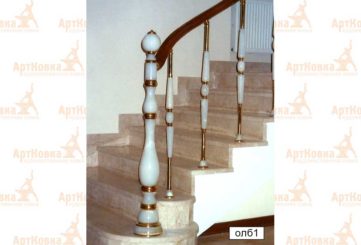 Ограждения из латуни и оникса Арт. олб1
